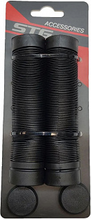 Грипсы STG SZ-100B, 125 мм, черный - фото