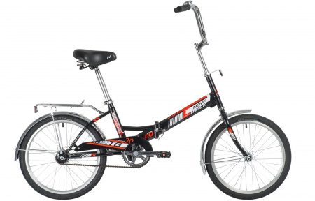 NOVATRACK TG-20 CLASSIC 20" (2020) (Велосипед NOVATRACK 20" складной, TG30, черный, тормоз нож, двойной обод, сидение комфорт и руль)