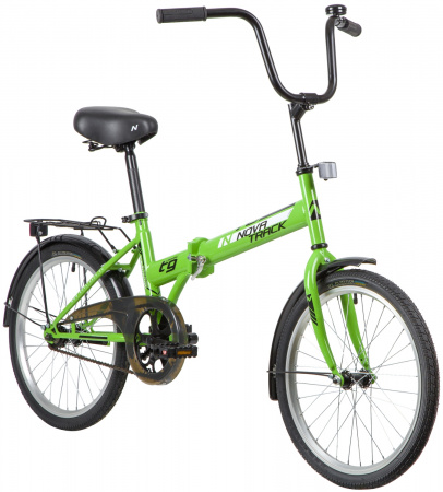 NOVATRACK TG-20 CLASSIC New 20" (2020) (Велосипед NOVATRACK 20" складной, TG30, салатовый, тормоз нож,двойной обод,сид.и руль комфор)