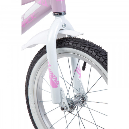 Велосипед NOVATRACK NOVARA 16" (2019) (Велосипед NOVATRACK 16", NOVARA, алюм., розовый, тормоз нож, короткие крылья, нет багажника)